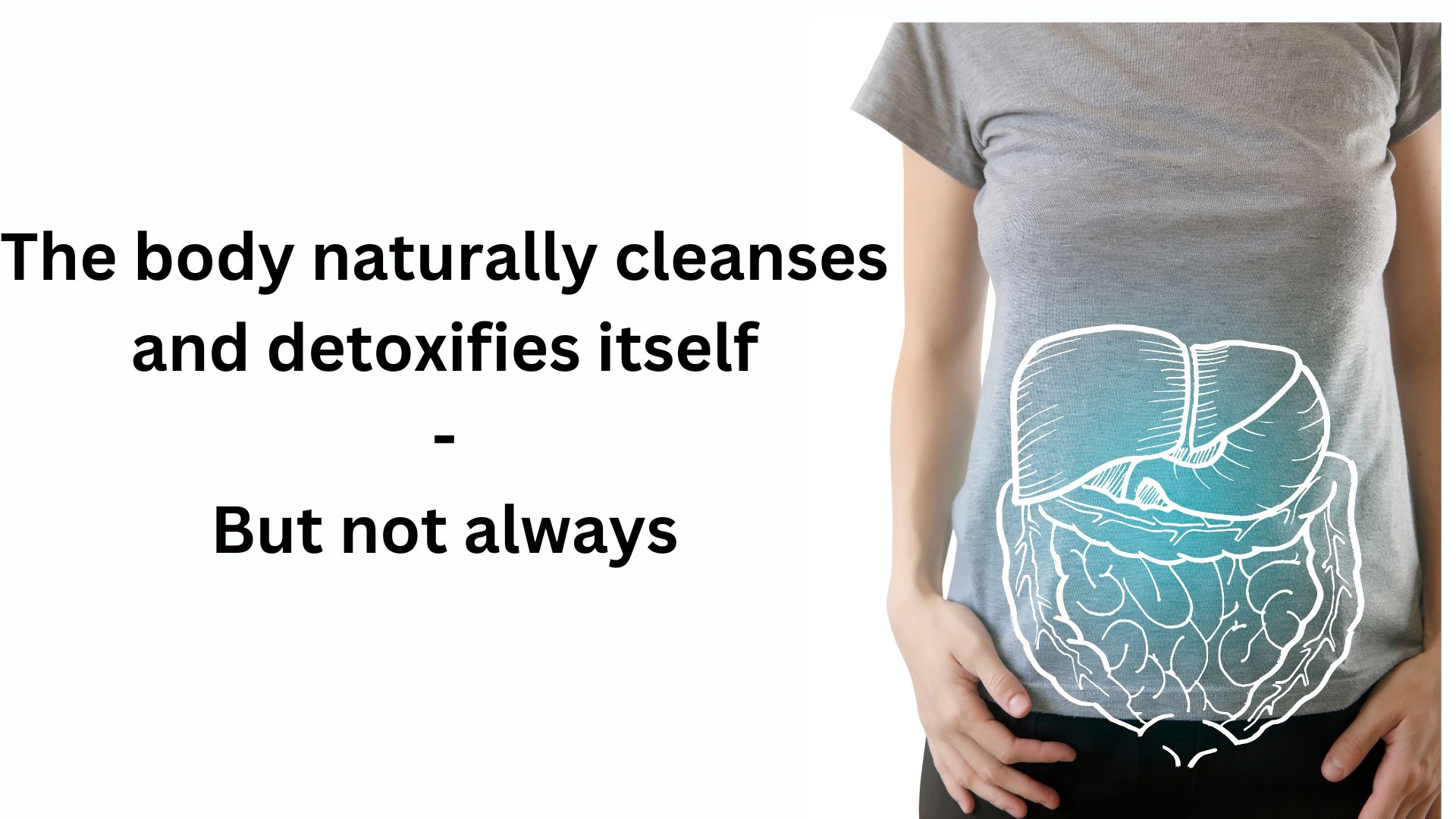 Detox depiction womans digestive