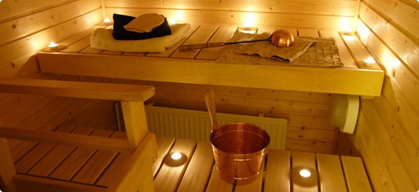 Interior of sauna