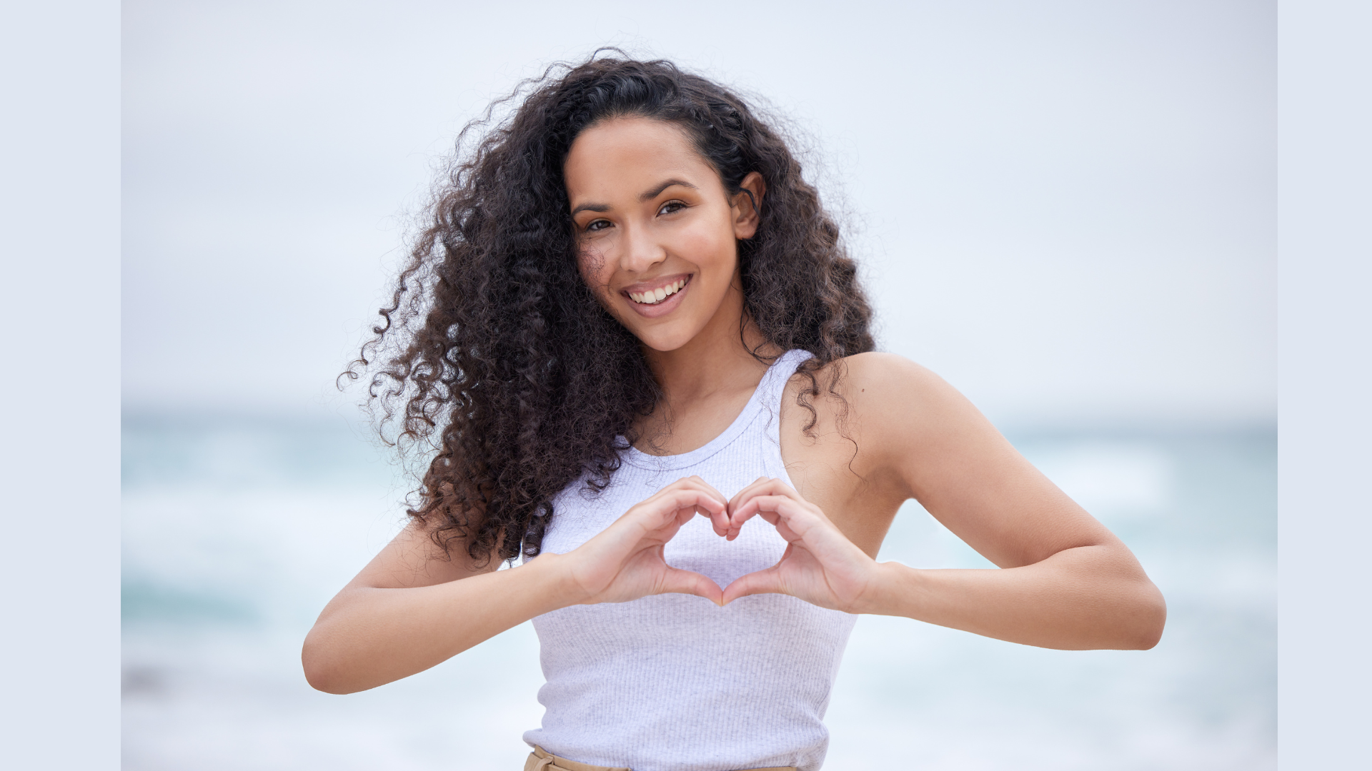 woman heart hands
